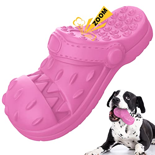 RUXAN Unzerstörbares Hundespielzeug – härtestes Kauspielzeug für Hunde mit Quietsch, Milchgeschmack, Naturkautschuk, interaktives Spielzeug für kleine, mittelgroße und große aggressive Kauer von RUXAN