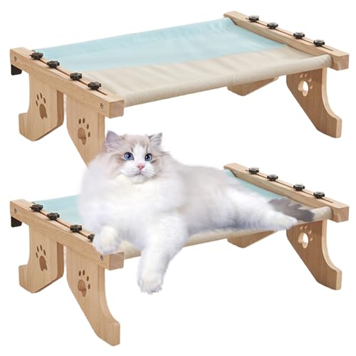 RUYICZB 2 in 1 Holz Katzen Hängematte Und Katzenbett Für Nachttisch, Stuhlrücken, Schublade Sitzstange Für Katze, Katzenhängematte Fensterplätze, Langlebig Und Stabil Hängematte Katze,Blau RUYICZB 2 in 1 Holz Katzen Hängematte Und Katzenbett Für Nachttisch, Stuhlrücken, Schublade Sitzstange Für Katze, Katzenhängematte Fensterplätze, Langlebig Und Stabil Hängematte Katze,Blau von RUYICZB