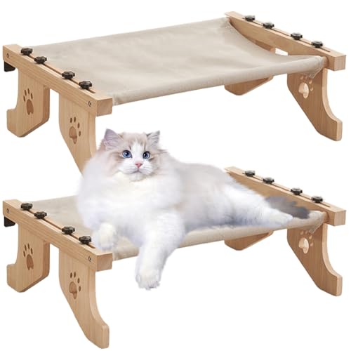 RUYICZB 2 in 1 Holz Katzen Hängematte Und Katzenbett Für Nachttisch, Stuhlrücken, Schublade Sitzstange Für Katze, Katzenhängematte Fensterplätze, Langlebig Und Stabil Hängematte Katze,Grau RUYICZB 2 in 1 Holz Katzen Hängematte Und Katzenbett Für Nachttisch, Stuhlrücken, Schublade Sitzstange Für Katze, Katzenhängematte Fensterplätze, Langlebig Und Stabil Hängematte Katze,Grau von RUYICZB