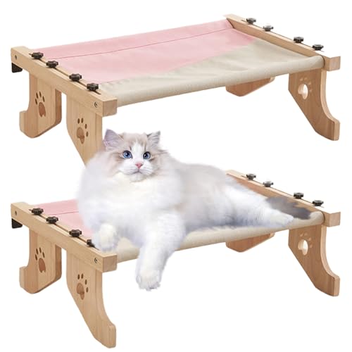 RUYICZB 2 in 1 Holz Katzen Hängematte Und Katzenbett Für Nachttisch, Stuhlrücken, Schublade Sitzstange Für Katze, Katzenhängematte Fensterplätze, Langlebig Und Stabil Hängematte Katze,Rosa RUYICZB 2 in 1 Holz Katzen Hängematte Und Katzenbett Für Nachttisch, Stuhlrücken, Schublade Sitzstange Für Katze, Katzenhängematte Fensterplätze, Langlebig Und Stabil Hängematte Katze,Rosa von RUYICZB