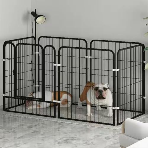 RUYICZB 6-Teilig Welpenlaufstall, Hundelaufstall Mit Tür, Welpenauslauf Tierlaufstall Hunde Mit Automatischer Verriegelung Freilaufgehege Für Hund Katze Welpe Kaninchen,Schwarz,160x80x80cm RUYICZB 6-Teilig Welpenlaufstall, Hundelaufstall Mit Tür, Welpenauslauf Tierlaufstall Hunde Mit Automatischer Verriegelung Freilaufgehege Für Hund Katze Welpe Kaninchen,Schwarz,160x80x80cm von RUYICZB