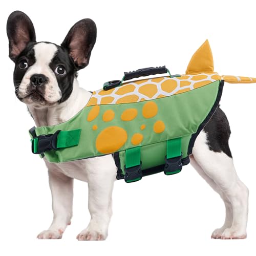 RUYICZB Hund Rettungsweste Hohe Flotation,Hai Hund Rettungsweste Schwimmt Mantel Reflektierende Haustier Sicherheitsweste Badeanzüge Rettungsweste Für Schwimmen Bootfahren Surfen,Dinosaur,M RUYICZB Hund Rettungsweste Hohe Flotation,Hai Hund Rettungsweste Schwimmt Mantel Reflektierende Haustier Sicherheitsweste Badeanzüge Rettungsweste Für Schwimmen Bootfahren Surfen,Dinosaur,M von RUYICZB