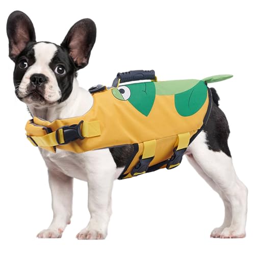 RUYICZB Hund Rettungsweste Hohe Flotation,Hai Hund Rettungsweste Schwimmt Mantel Reflektierende Haustier Sicherheitsweste Badeanzüge Rettungsweste Für Schwimmen Bootfahren Surfen,Frog,M RUYICZB Hund Rettungsweste Hohe Flotation,Hai Hund Rettungsweste Schwimmt Mantel Reflektierende Haustier Sicherheitsweste Badeanzüge Rettungsweste Für Schwimmen Bootfahren Surfen,Frog,M von RUYICZB