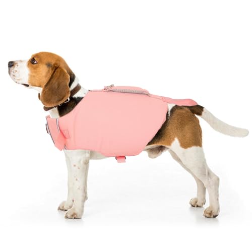RUYICZB Hund Schwimmweste Hunde Rettungsweste Ripstop Hund Sicherheitsweste Einstellbarer Preserver Mit Hohem Auftrieb Rettungsgriff Für Hunde Schwimmen & Bootfahren,Rosa,XXL RUYICZB Hund Schwimmweste Hunde Rettungsweste Ripstop Hund Sicherheitsweste Einstellbarer Preserver Mit Hohem Auftrieb Rettungsgriff Für Hunde Schwimmen & Bootfahren,Rosa,XXL von RUYICZB