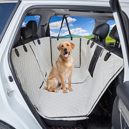 RUYICZB Hundedecke Auto Rückbank Autoschondecke Hund Mit Sichtfenster, Seitenschutz Autohängematte Für Hunde Kratzfest Wasserdicht rutschfest Universal Hunde Autodecke Rücksitz,Weiß RUYICZB Hundedecke Auto Rückbank Autoschondecke Hund Mit Sichtfenster, Seitenschutz Autohängematte Für Hunde Kratzfest Wasserdicht rutschfest Universal Hunde Autodecke Rücksitz,Weiß von RUYICZB