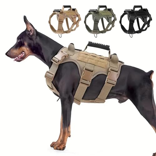 RUYICZB Hundegeschirr Für Große Hunde, Taktisches Hundegeschirr, Hundeweste Verstellbares Atmungsaktives Für Mittelgroße Große Hunde, Brustgeschirr Hundeharness Für Tägliches Training,Khaki,XL RUYICZB Hundegeschirr Für Große Hunde, Taktisches Hundegeschirr, Hundeweste Verstellbares Atmungsaktives Für Mittelgroße Große Hunde, Brustgeschirr Hundeharness Für Tägliches Training,Khaki,XL von RUYICZB