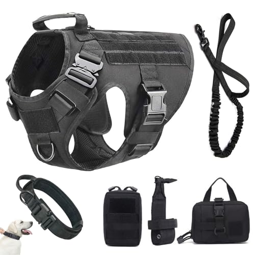 RUYICZB Hundegeschirr Hunde Mit Taktisches MOLLE Und Metallschnallen Ohne Zug, Verstellbare Sicherheitsgeschirr Mit Griff, Atmungsakti Brustgeschirr Hundeweste Für Große/Mittlere Hunde,Schwarz,Small RUYICZB Hundegeschirr Hunde Mit Taktisches MOLLE Und Metallschnallen Ohne Zug, Verstellbare Sicherheitsgeschirr Mit Griff, Atmungsakti Brustgeschirr Hundeweste Für Große/Mittlere Hunde,Schwarz,Small von RUYICZB