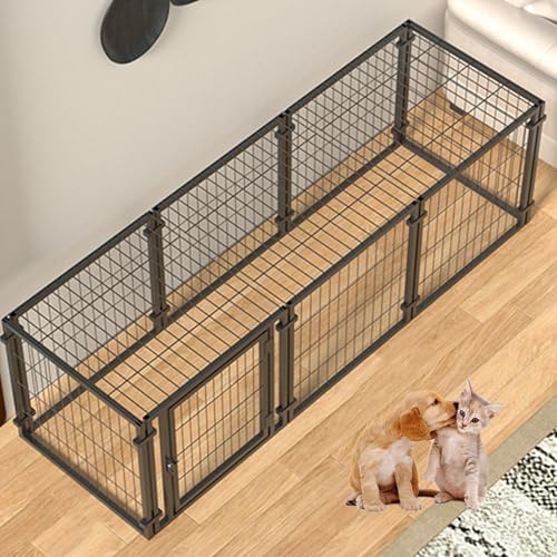 RUYICZB Laufstall Für Hunde Innenbereich, Haustierzaun, Welpenlaufstall Für Hoftor, Hundekäfig Für Kleine Mittelgroße Haustiere, Kisten Mit Türen Für Camping, Wohnmobil, Outdoor,Schwarz,150x50x50cm RUYICZB Laufstall Für Hunde Innenbereich, Haustierzaun, Welpenlaufstall Für Hoftor, Hundekäfig Für Kleine Mittelgroße Haustiere, Kisten Mit Türen Für Camping, Wohnmobil, Outdoor,Schwarz,150x50x50cm von RUYICZB