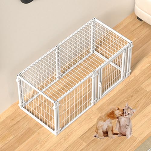 RUYICZB Laufstall Für Hunde Innenbereich, Haustierzaun, Welpenlaufstall Für Hoftor, Hundekäfig Für Kleine Mittelgroße Haustiere, Kisten Mit Türen Für Camping, Wohnmobil, Outdoor,Weiß,100x50x50cm RUYICZB Laufstall Für Hunde Innenbereich, Haustierzaun, Welpenlaufstall Für Hoftor, Hundekäfig Für Kleine Mittelgroße Haustiere, Kisten Mit Türen Für Camping, Wohnmobil, Outdoor,Weiß,100x50x50cm von RUYICZB