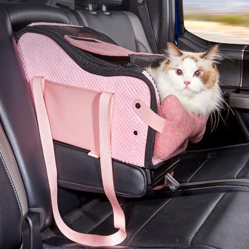 RUYICZB Autositz Für Kleine Hunde, Autositze Für Haustiere, Welpen Und Katzen, Mittelkonsole, Autositz Ausgestattet Mit Einem Plüschkissen, Waschbar, Hunde-Sitzerhöhung Für Reisen,Rosa RUYICZB Autositz Für Kleine Hunde, Autositze Für Haustiere, Welpen Und Katzen, Mittelkonsole, Autositz Ausgestattet Mit Einem Plüschkissen, Waschbar, Hunde-Sitzerhöhung Für Reisen,Rosa von RUYICZB