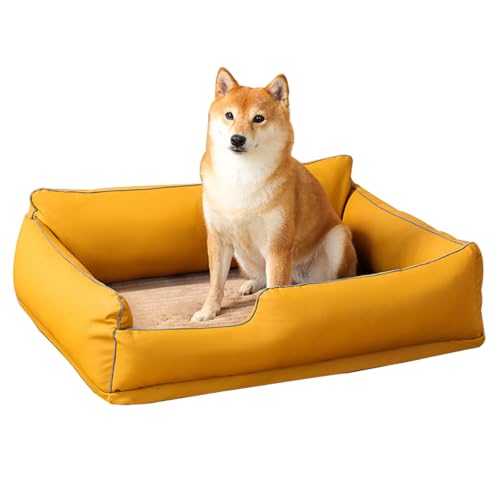 RUYICZB Bequemes, waschbares Haustierbett-Sofa, Katzen- und Hundebett mit abnehmbarem Bezug und Nackenrollenseiten zum Schlafen, orthopädisches, weiches Hundebett,50x40cm RUYICZB Bequemes, waschbares Haustierbett-Sofa, Katzen- und Hundebett mit abnehmbarem Bezug und Nackenrollenseiten zum Schlafen, orthopädisches, weiches Hundebett,50x40cm von RUYICZB