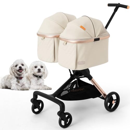 RUYICZB Doppel Hunde Buggy Mit Abnehmbarem Gepäckträger Für 2 Hunde Katzen Faltbarer Haustier Buggy Hundekatze Käfig Jogger Buggy 4 Räder Katzen Buggy Für Reisen Camping RUYICZB Doppel Hunde Buggy Mit Abnehmbarem Gepäckträger Für 2 Hunde Katzen Faltbarer Haustier Buggy Hundekatze Käfig Jogger Buggy 4 Räder Katzen Buggy Für Reisen Camping von RUYICZB