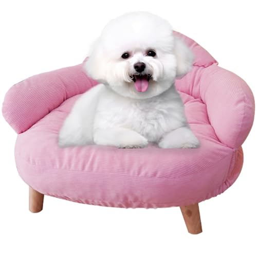 RUYICZB Erhöhtes Haustiersofa, Hundecouch Für Mittelgroße Und Kleine Hunde Und Katzen, Weicher Katzensofastuhl Aus Holz Für Den Innenbereich, Für Hunde Und Katzen,Rosa,S 50x40x24cm RUYICZB Erhöhtes Haustiersofa, Hundecouch Für Mittelgroße Und Kleine Hunde Und Katzen, Weicher Katzensofastuhl Aus Holz Für Den Innenbereich, Für Hunde Und Katzen,Rosa,S 50x40x24cm von RUYICZB