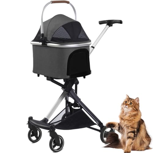 RUYICZB Haustier Kinderwagen, Hundebuggy Mit Kissen, Hundewagen Kleine Und Mittle Hunde Bis 15Kg, Abnehmbarem Hundebox Faltbar Hundekinderwagen Mit Aufbewahrungskorb,Schwarz RUYICZB Haustier Kinderwagen, Hundebuggy Mit Kissen, Hundewagen Kleine Und Mittle Hunde Bis 15Kg, Abnehmbarem Hundebox Faltbar Hundekinderwagen Mit Aufbewahrungskorb,Schwarz von RUYICZB