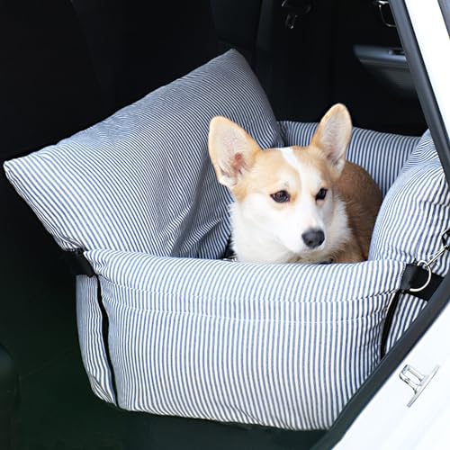 RUYICZB Hunde Autositz, Autositz Hund Hundesitz Auto Kleine Mittelgroße Hunde Waschbarer Rutschfester Hundesitz Hundeautositz Inklusive Stabil Sicherheitsgurt Hundekissen Mit Seitliche Taschen,Blau RUYICZB Hunde Autositz, Autositz Hund Hundesitz Auto Kleine Mittelgroße Hunde Waschbarer Rutschfester Hundesitz Hundeautositz Inklusive Stabil Sicherheitsgurt Hundekissen Mit Seitliche Taschen,Blau von RUYICZB