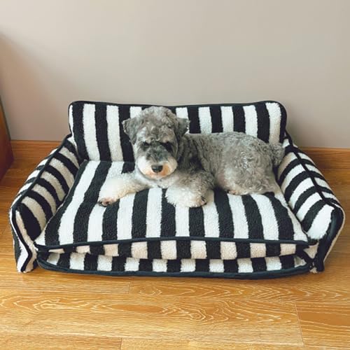RUYICZB Hundebett Kleine Hunde, Hundesofa Für Mittlere Große Kleine Hunde, Hundekissen Flauschig Hundekorb Bezug Abnehmbar Und Waschbar rutschfeste Unterseite,Schwarz,65x40x30cm RUYICZB Hundebett Kleine Hunde, Hundesofa Für Mittlere Große Kleine Hunde, Hundekissen Flauschig Hundekorb Bezug Abnehmbar Und Waschbar rutschfeste Unterseite,Schwarz,65x40x30cm von RUYICZB