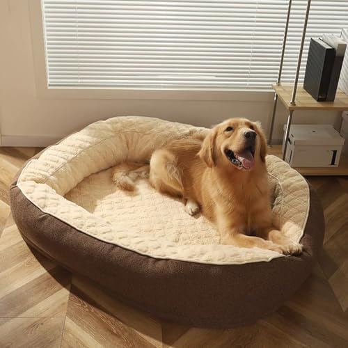 RUYICZB Hundebetten Für Große Hunde, Ovales, Rundes Haustierkuschelbett, Weiches, Waschbares Hundebett, Wärmendes Katzenbett Mit Rutschfester Unterseite,95 Lx 70 Wx 24 W cm RUYICZB Hundebetten Für Große Hunde, Ovales, Rundes Haustierkuschelbett, Weiches, Waschbares Hundebett, Wärmendes Katzenbett Mit Rutschfester Unterseite,95 Lx 70 Wx 24 W cm von RUYICZB
