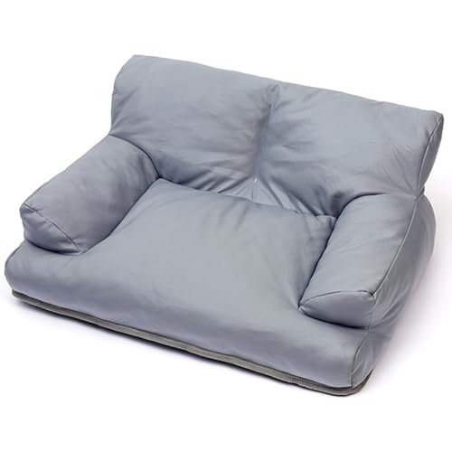 RUYICZB Hundebetten Haustier Sofa Leder Hundebett Haustier Weiches Sofa Hundesessel Für Kleine Mittlere Hunde Haustiermöbel Katzenbetten Mit Anti-Rutsch-Boden,Grau,S RUYICZB Hundebetten Haustier Sofa Leder Hundebett Haustier Weiches Sofa Hundesessel Für Kleine Mittlere Hunde Haustiermöbel Katzenbetten Mit Anti-Rutsch-Boden,Grau,S von RUYICZB