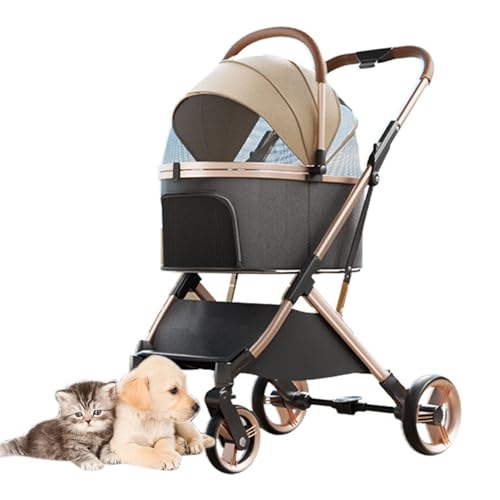 RUYICZB Hundebuggy mit 4 Rädern und Abnehmbarer Trage, Multifunktions-Jogging-Buggy für kleine Hunde und Katzen, Faltbarer Haustier-Buggy RUYICZB Hundebuggy mit 4 Rädern und Abnehmbarer Trage, Multifunktions-Jogging-Buggy für kleine Hunde und Katzen, Faltbarer Haustier-Buggy von RUYICZB