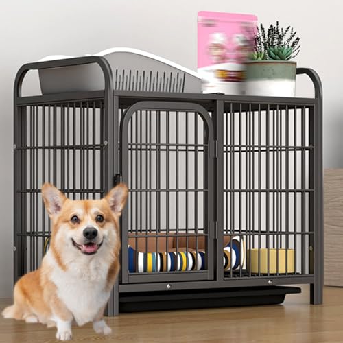 RUYICZB Hundekäfig Für Kleine Mittelgroße Hunde, Robuste Unzerstörbare Hundehütte Für Den Innenbereich, Hundebox Für Welpen Mit Feststellbaren Rädern Und Abnehmbarem Tablett,Wire,24.8" Lx16.5 Wx24 H RUYICZB Hundekäfig Für Kleine Mittelgroße Hunde, Robuste Unzerstörbare Hundehütte Für Den Innenbereich, Hundebox Für Welpen Mit Feststellbaren Rädern Und Abnehmbarem Tablett,Wire,24.8" Lx16.5 Wx24 H von RUYICZB