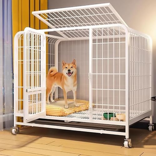 RUYICZB Hundekäfig Für Zuhause Große Mittelgrosse Hunde Transportbox Metall Transportkäfig Dog Crate Mit Rädern 2 Abschließbare Türen Und Abnehmbares Tablett,Weiß,30.7" Lx19.7 Wx27.5 H RUYICZB Hundekäfig Für Zuhause Große Mittelgrosse Hunde Transportbox Metall Transportkäfig Dog Crate Mit Rädern 2 Abschließbare Türen Und Abnehmbares Tablett,Weiß,30.7" Lx19.7 Wx27.5 H von RUYICZB