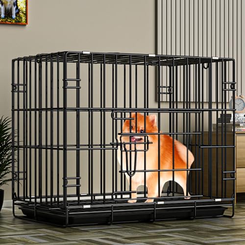 RUYICZB Hundekäfig Klappbar, Hundebox Für Zuhause, Doppelbox Hundegitterbox Hundetransportkäfig Tiertransportbox Hundehütte Outdoor Indoor Mit Bodenschale,Schwarz,20.5" Lx13.8 Wx16.9 H RUYICZB Hundekäfig Klappbar, Hundebox Für Zuhause, Doppelbox Hundegitterbox Hundetransportkäfig Tiertransportbox Hundehütte Outdoor Indoor Mit Bodenschale,Schwarz,20.5" Lx13.8 Wx16.9 H von RUYICZB