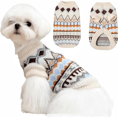 RUYICZB Hundepullover Weiche Warme Hundekleidung Gestrickter Katzenpullover Klassischer Dicker Haustier Niedliche Winter Welpe Kätzchen Pullover Für Kleine Mittelgroße Mädchen Junge,Beige,M RUYICZB Hundepullover Weiche Warme Hundekleidung Gestrickter Katzenpullover Klassischer Dicker Haustier Niedliche Winter Welpe Kätzchen Pullover Für Kleine Mittelgroße Mädchen Junge,Beige,M von RUYICZB