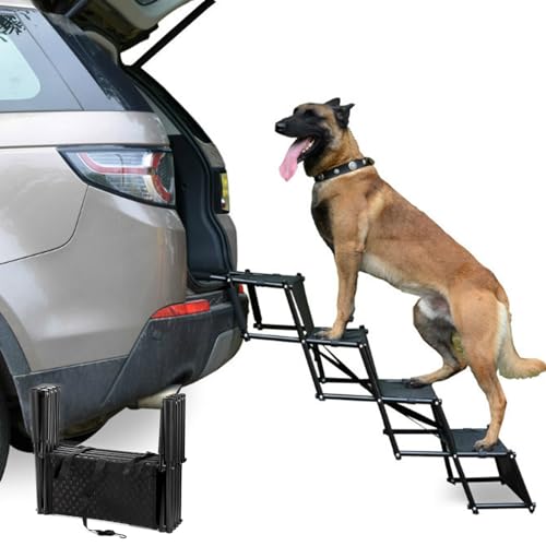 RUYICZB Hunderampe Auto Klappbar, Hund Auto Rampe, Hundetreppe, Maximale Belastung 60Kg, Einstellbare Größe, Einstiegshilfe Hund Auto, Rampe Hund Treppen & Stufen Für Hunde von RUYICZB