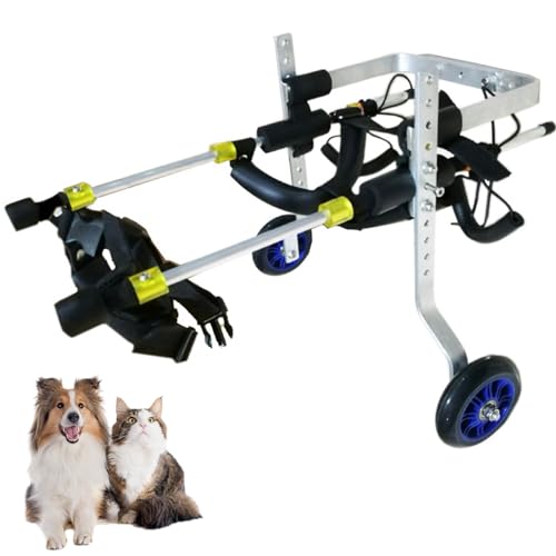 RUYICZB Hunderollstuhl Für Hinterbeine, Leichtes Hundeübungsrad, Verstellbarer 2-Rad-Katzen-/Hunde-Hinterbeinrollstuhl Für Das Gehen Mit Behinderten Hinterbeinen Von Haustieren,S Small RUYICZB Hunderollstuhl Für Hinterbeine, Leichtes Hundeübungsrad, Verstellbarer 2-Rad-Katzen-/Hunde-Hinterbeinrollstuhl Für Das Gehen Mit Behinderten Hinterbeinen Von Haustieren,S Small von RUYICZB