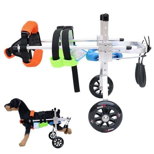 RUYICZB Hunderollstuhl Für Hinterbeine, Verstellbare Hunderollstühle, Mobilitätshilfen Für Behinderte Haustiere, Hundebeinstütze Und Hüftstütze, Leichte Haustier-/Hunderollstühle,S RUYICZB Hunderollstuhl Für Hinterbeine, Verstellbare Hunderollstühle, Mobilitätshilfen Für Behinderte Haustiere, Hundebeinstütze Und Hüftstütze, Leichte Haustier-/Hunderollstühle,S von RUYICZB