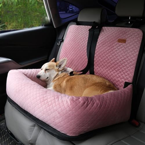 RUYICZB Hundesitz Auto Rückbank, Hunde Autositz, Waschbarer Sitzerhöhung Für Kleine Und Mittelgroße Haustiere, Haustier Reisebett rutschfeste Hundedecke Mit Sicherheitsgurt,Rosa RUYICZB Hundesitz Auto Rückbank, Hunde Autositz, Waschbarer Sitzerhöhung Für Kleine Und Mittelgroße Haustiere, Haustier Reisebett rutschfeste Hundedecke Mit Sicherheitsgurt,Rosa von RUYICZB