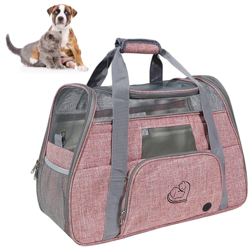 RUYICZB Hundetransportbox, Atmungsaktive Katzen Tragetasche Katze Transportbox Tragetaschen Mit Weicher Matratze, Haustiertragetasche Mit Schultergurt, Airline Zugelassen,Rosa RUYICZB Hundetransportbox, Atmungsaktive Katzen Tragetasche Katze Transportbox Tragetaschen Mit Weicher Matratze, Haustiertragetasche Mit Schultergurt, Airline Zugelassen,Rosa von RUYICZB