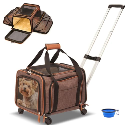 RUYICZB Hundetrolley Faltbarer Hunderucksack Max.11Kg Tragfähigkeit Transporttasche Hundewagen Mit 4 Rädern Haustier Trolley Erweiterbar Katzentransportbox Für Autoreisen Oder Ausflüge RUYICZB Hundetrolley Faltbarer Hunderucksack Max.11Kg Tragfähigkeit Transporttasche Hundewagen Mit 4 Rädern Haustier Trolley Erweiterbar Katzentransportbox Für Autoreisen Oder Ausflüge von RUYICZB