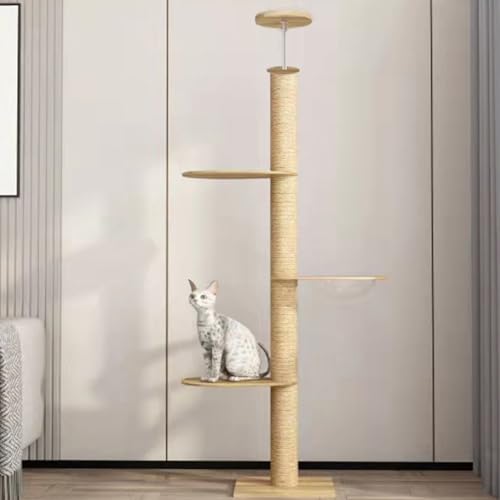 RUYICZB Kratzbaum Vom Boden Bis Zur Decke 255-265 cm Höhenverstellbarer Katzenbaum Grosse Katzen Stabil Kletterbaum Für Katzen Mit Plattformen/Hängematte/Katzenhaus Stabiler Katzenkratzbaum,B RUYICZB Kratzbaum Vom Boden Bis Zur Decke 255-265 cm Höhenverstellbarer Katzenbaum Grosse Katzen Stabil Kletterbaum Für Katzen Mit Plattformen/Hängematte/Katzenhaus Stabiler Katzenkratzbaum,B von RUYICZB