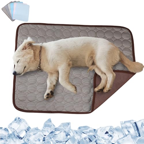 RUYICZB Kühlmatte Hund, Kühldecke Selbstkühlend Waschbar Kühlmatte Sommer Kühlkissen Für Hunde Tragbar Geruchlos Hundematte Für Zuhause Unterwegs Oder Im Auto,Kaffee,23.6x19.7in RUYICZB Kühlmatte Hund, Kühldecke Selbstkühlend Waschbar Kühlmatte Sommer Kühlkissen Für Hunde Tragbar Geruchlos Hundematte Für Zuhause Unterwegs Oder Im Auto,Kaffee,23.6x19.7in von RUYICZB