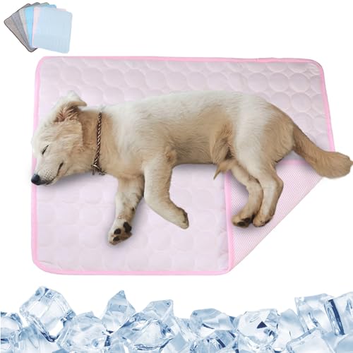 RUYICZB Kühlmatte Hund, Kühldecke Selbstkühlend Waschbar Kühlmatte Sommer Kühlkissen Für Hunde Tragbar Geruchlos Hundematte Für Zuhause Unterwegs Oder Im Auto,Rosa,19.7x15.7in RUYICZB Kühlmatte Hund, Kühldecke Selbstkühlend Waschbar Kühlmatte Sommer Kühlkissen Für Hunde Tragbar Geruchlos Hundematte Für Zuhause Unterwegs Oder Im Auto,Rosa,19.7x15.7in von RUYICZB