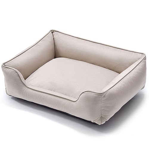RUYICZB Orthopädische Hundebetten, Haustierbett mit Abnehmbarer und Rutschfester Unterseite, maschinenwaschbares Hundebettsofa mit seitlichem Nackenrollenkissen,Beige,85x63x24cm RUYICZB Orthopädische Hundebetten, Haustierbett mit Abnehmbarer und Rutschfester Unterseite, maschinenwaschbares Hundebettsofa mit seitlichem Nackenrollenkissen,Beige,85x63x24cm von RUYICZB