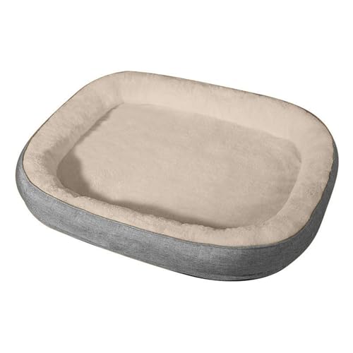 RUYICZB Orthopädische Hundebetten, waschbare Haustierbetten mit abnehmbarem Plüschbezug und Rutschfester Unterseite, Hundekäfigbetten mit vierseitigem Nackenrollenkissen,Grau,60x75cm RUYICZB Orthopädische Hundebetten, waschbare Haustierbetten mit abnehmbarem Plüschbezug und Rutschfester Unterseite, Hundekäfigbetten mit vierseitigem Nackenrollenkissen,Grau,60x75cm von RUYICZB