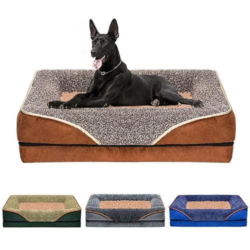 RUYICZB Orthopädische Hundebetten aus Schaumstoff, Hundesofabett mit waschbarem, abnehmbarem Bezug und Rutschfester Unterseite, waschbares Haustierbett,Dark Brown,75x50x12cm RUYICZB Orthopädische Hundebetten aus Schaumstoff, Hundesofabett mit waschbarem, abnehmbarem Bezug und Rutschfester Unterseite, waschbares Haustierbett,Dark Brown,75x50x12cm von RUYICZB