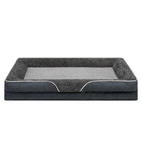 RUYICZB Orthopädische Hundebetten aus Schaumstoff, Hundesofabett mit waschbarem, abnehmbarem Bezug und Rutschfester Unterseite, waschbares Haustierbett,Dark Gray,50x40x9cm RUYICZB Orthopädische Hundebetten aus Schaumstoff, Hundesofabett mit waschbarem, abnehmbarem Bezug und Rutschfester Unterseite, waschbares Haustierbett,Dark Gray,50x40x9cm von RUYICZB