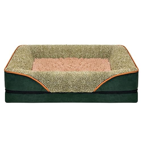RUYICZB Orthopädische Hundebetten aus Schaumstoff, Hundesofabett mit waschbarem, abnehmbarem Bezug und Rutschfester Unterseite, waschbares Haustierbett,Green and Brown,50x40x9cm RUYICZB Orthopädische Hundebetten aus Schaumstoff, Hundesofabett mit waschbarem, abnehmbarem Bezug und Rutschfester Unterseite, waschbares Haustierbett,Green and Brown,50x40x9cm von RUYICZB