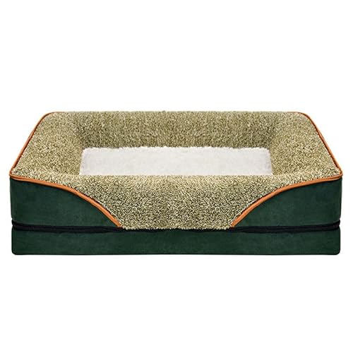RUYICZB Orthopädische Hundebetten aus Schaumstoff, Hundesofabett mit waschbarem, abnehmbarem Bezug und Rutschfester Unterseite, waschbares Haustierbett,Green and White,50x40x9cm RUYICZB Orthopädische Hundebetten aus Schaumstoff, Hundesofabett mit waschbarem, abnehmbarem Bezug und Rutschfester Unterseite, waschbares Haustierbett,Green and White,50x40x9cm von RUYICZB