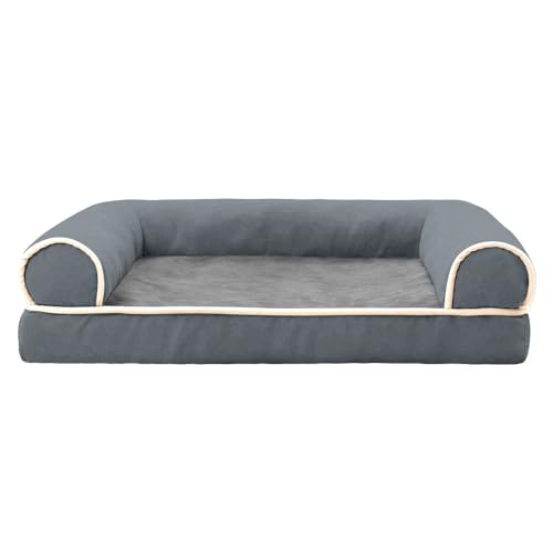 RUYICZB Orthopädische Hundebetten mit Nackenrolle, waschbares Hundesofabett, Haustierbett mit abnehmbarem Bezug und Rutschfester Unterseite,Dark Gray,40x30x9CM RUYICZB Orthopädische Hundebetten mit Nackenrolle, waschbares Hundesofabett, Haustierbett mit abnehmbarem Bezug und Rutschfester Unterseite,Dark Gray,40x30x9CM von RUYICZB
