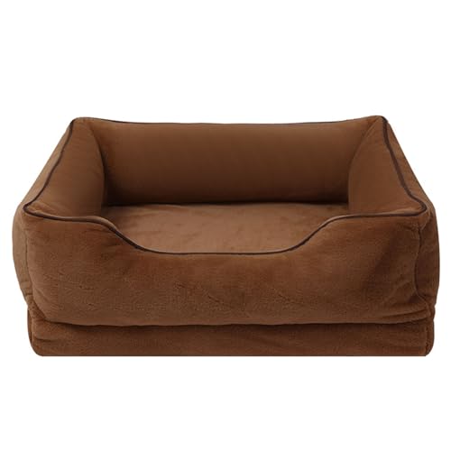 RUYICZB Orthopädische Hundecouchbetten aus Schaumstoff, weiche Haustierbetten für kleine und mittelgroße Hunde und Katzen, waschbares Hundebett mit Rutschfester Unterseite,Braun,60x50x20cm RUYICZB Orthopädische Hundecouchbetten aus Schaumstoff, weiche Haustierbetten für kleine und mittelgroße Hunde und Katzen, waschbares Hundebett mit Rutschfester Unterseite,Braun,60x50x20cm von RUYICZB