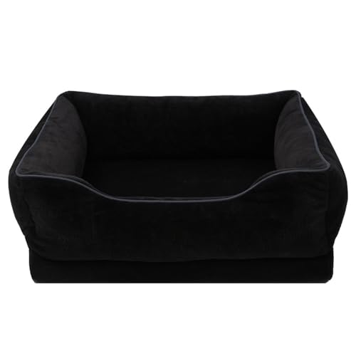 RUYICZB Orthopädische Hundecouchbetten aus Schaumstoff, weiche Haustierbetten für kleine und mittelgroße Hunde und Katzen, waschbares Hundebett mit Rutschfester Unterseite,Schwarz,60x50x20cm RUYICZB Orthopädische Hundecouchbetten aus Schaumstoff, weiche Haustierbetten für kleine und mittelgroße Hunde und Katzen, waschbares Hundebett mit Rutschfester Unterseite,Schwarz,60x50x20cm von RUYICZB
