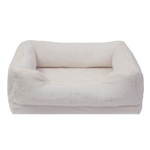 RUYICZB Orthopädische Hundecouchbetten aus Schaumstoff, weiche Haustierbetten für kleine und mittelgroße Hunde und Katzen, waschbares Hundebett mit Rutschfester Unterseite,Weiß,55x45x15cm RUYICZB Orthopädische Hundecouchbetten aus Schaumstoff, weiche Haustierbetten für kleine und mittelgroße Hunde und Katzen, waschbares Hundebett mit Rutschfester Unterseite,Weiß,55x45x15cm von RUYICZB
