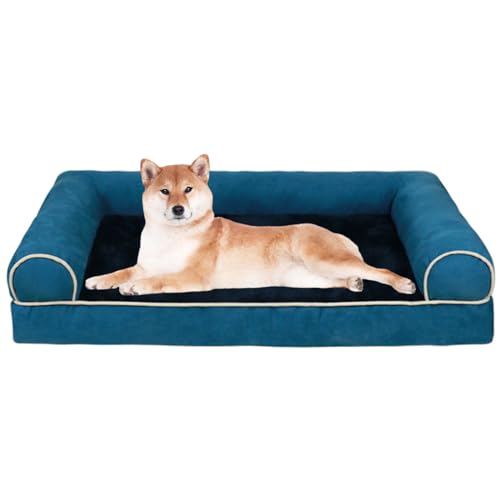 RUYICZB Orthopädisches Hundebett, Waschbar Hundesofa Hohen Rand Hundekissen Hundekorb Abnehmbar Und rutschfeste Unterseite Grosse Hunde & Mittelgroße Mittlere Hunde,Blau,M RUYICZB Orthopädisches Hundebett, Waschbar Hundesofa Hohen Rand Hundekissen Hundekorb Abnehmbar Und rutschfeste Unterseite Grosse Hunde & Mittelgroße Mittlere Hunde,Blau,M von RUYICZB