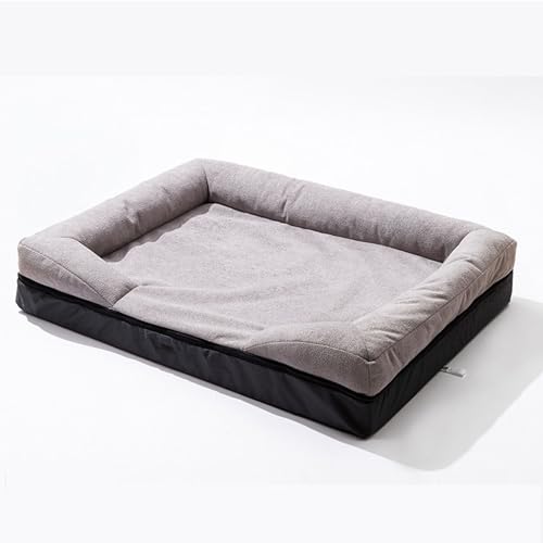 RUYICZB Orthopädisches Hundebett, waschbares Hundesofabett mit bequemen Nackenrollen und waschbarem, abnehmbarem Bezug, Haustierbett mit Eierkarton-Schaumstoffunterstützung,Grau,95x70cm RUYICZB Orthopädisches Hundebett, waschbares Hundesofabett mit bequemen Nackenrollen und waschbarem, abnehmbarem Bezug, Haustierbett mit Eierkarton-Schaumstoffunterstützung,Grau,95x70cm von RUYICZB