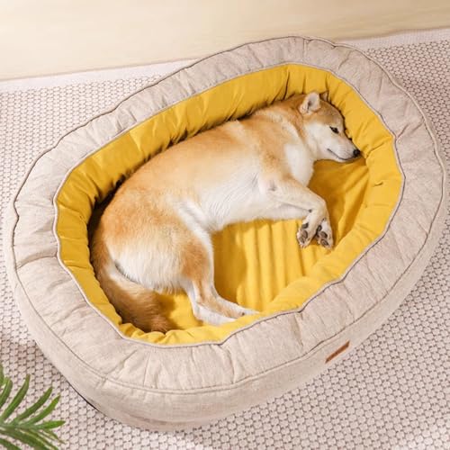 RUYICZB Orthopädisches Hundebett Flauschig Grosse Hunde Mittelgroße & Kleine Hunde Hundekissen Hundesofa Katzenbett Donut Hundekorb Abnehmbar Und Waschbar rutschfest,XL von RUYICZB