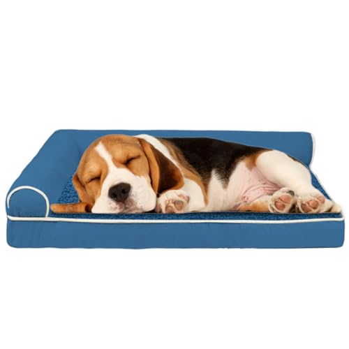 RUYICZB Orthopädisches Hundebett L Form Hundematte, Ergonomisches Hundematratze Hundecouch, Hundekissen Bezug Abnehmbar Waschbar, Hundesofa Für Grosse Mittelgroße Kleine Hunde,Blau,S RUYICZB Orthopädisches Hundebett L Form Hundematte, Ergonomisches Hundematratze Hundecouch, Hundekissen Bezug Abnehmbar Waschbar, Hundesofa Für Grosse Mittelgroße Kleine Hunde,Blau,S von RUYICZB